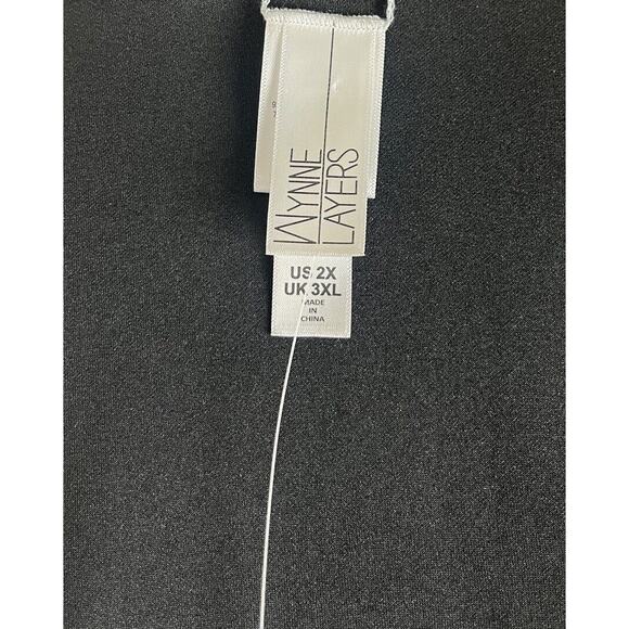 MarlaWynne Black Snap Button Shacket Tunic Shirt Faux Suede Plus Size 2X NEW - Picture 6 of 8